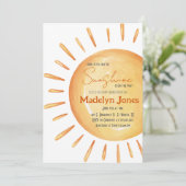 Our Little Ray of Sunshineベビーシャワー招待状 招待状 (スタンド正面)