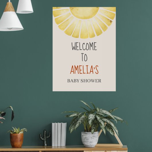 Our Little Ray of Sunshine Baby Shower  ポスター (リビング1)