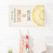 Our Little Ray of Sunshine Baby Shower  横断幕 (インサイチュ)