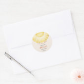 Our Little Ray of Sunshine Baby Shower Invitation ラウンドシール (封筒)