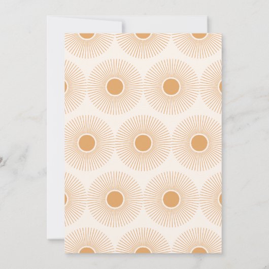 Our Little Ray of Sunshine Boho Baby Shower 招待状 (裏面)