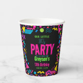 our little Retro Neon 80's Birthday Party 紙コップ (裏面)