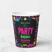 our little Retro Neon 80's Birthday Party 紙コップ (正面)