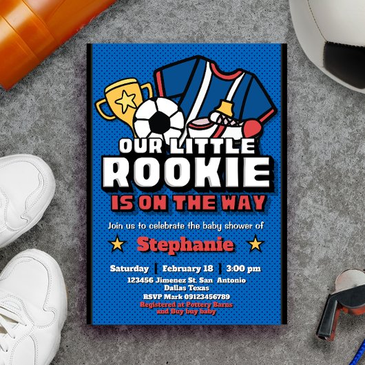 Our Little Rookie is on the Way 招待状