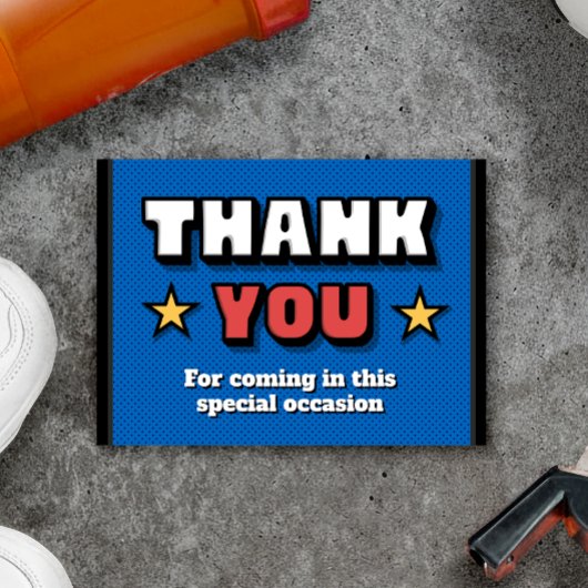 Our Little Rookie is on the Way - Thank You Card サンキューカード