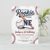Our Little Rookie is Turning One Baseball Birthday 招待状 (スタンド正面)