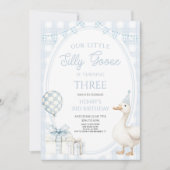 Our Little Silly Goose Blue Birthday Party 招待状 (正面)
