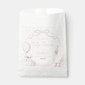 Our Little Silly Goose Pink Bow Birthday Party フェイバーバッグ (正面)