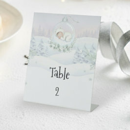 Our Little Snowbaby is on the way Display Decor 台座サイン