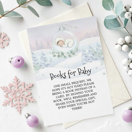 Our Little Snowbaby is on the way First Library エンクロージャーカード