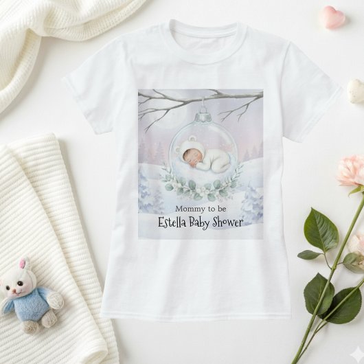 Our Little Snowbaby is on the way Mom Gift Tシャツ