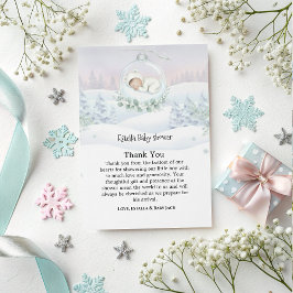 Our Little Snowbaby is on the way Thank You Card サンキューカード