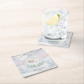 Our Little Snowbaby is on the way Winter Drinkware スクエアペーパーコースター (インサイチュ)