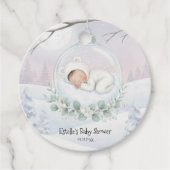 Our Little Snowbaby is on the way Winter Favor フェイバータグ (正面)