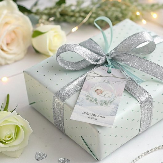 Our Little Snowbaby is on the way Winter Present ギフトタグ
