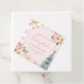 Our Little Snowflake Pink Winter Birthday Party フェイバータグ (インサイチュ)