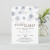 Our Little Snowflakes are on the Way Baby Shower 招待状 (スタンド正面)