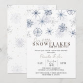 Our Little Snowflakes are on the Way Baby Shower 招待状 (正面/裏面)