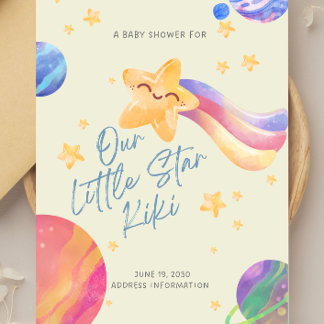 “Our Little Star” Baby Shower Invitation 招待状