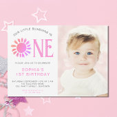 Our Little Sunshine 1st Birthdayパーティー写真 招待状