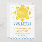 Our Little Sunshine 1st Birthday招待状- Wate 招待状 (正面)