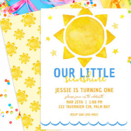 Our Little Sunshine 1st Birthday招待状- Wate 招待状