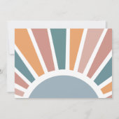 Our Little Sunshine 1st Birthday Rainbow写真 招待状 (裏面)