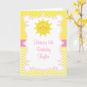 Our little Sunshine Birthday  カード (黄色い花)