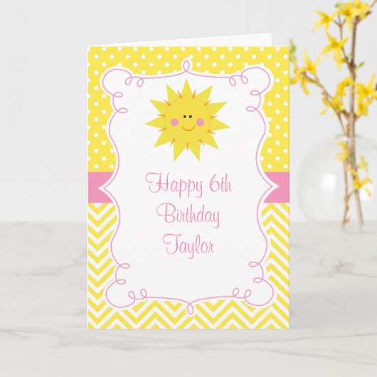 Our little Sunshine Birthday  カード (黄色い花)