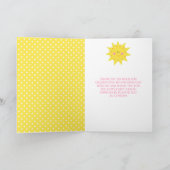 Our little Sunshine Birthday Thank You サンキューカード (内部)