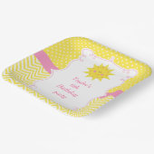Our little Sunshine Birthday Thank You ペーパープレート (傾斜あり)