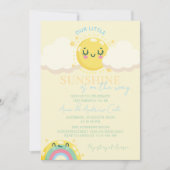 Our Little Sunshine Is on Its Way Baby Shower 招待状 (正面)