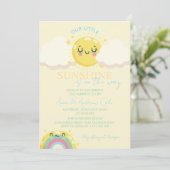 Our Little Sunshine Is on Its Way Baby Shower 招待状 (スタンド正面)