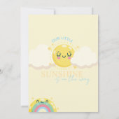 Our Little Sunshine Is on Its Way Baby Shower 招待状 (裏面)
