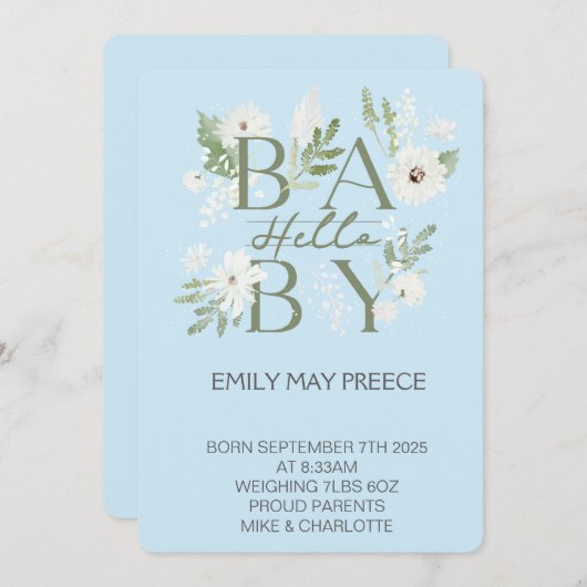 Our Little Sunshine’s Birthday Bash 招待状 (正面/裏面)