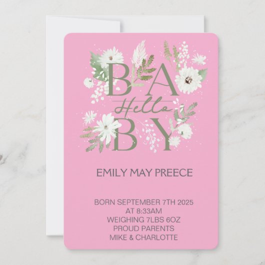 Our Little Sunshine’s Birthday Bash 招待状 (正面)