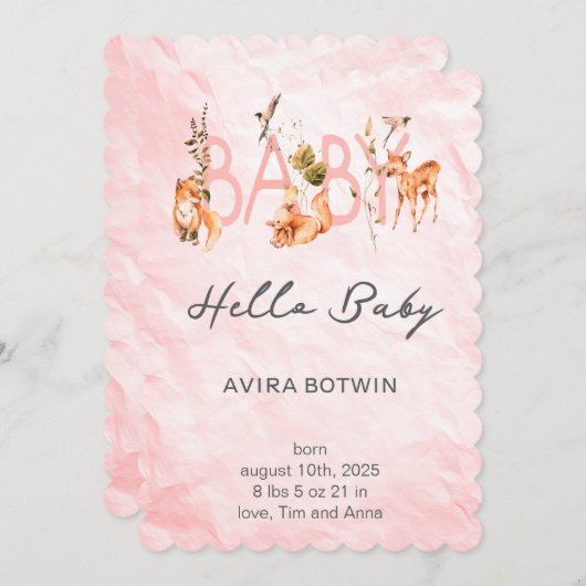 Our Little Sunshine’s Birthday Bash 招待状 (正面/裏面)