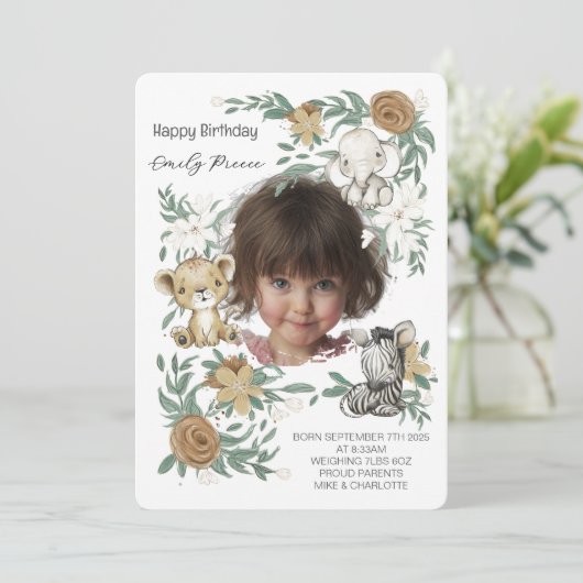 Our Little Sunshine’s Birthday Bash Invitation 招待状 (スタンド正面)