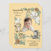 Our Little Sunshine’s Birthday Bash Invitation 招待状 (正面/裏面)