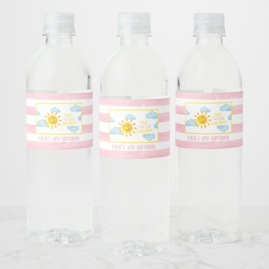Our Little Sunshine Water Bottleラベル – カスタム ペットボトルラベル (ボトル)