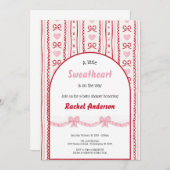 OUR LITTLE SWEATHEART VALENTINE BABYSHOWER PARTY  招待状 (正面/裏面)