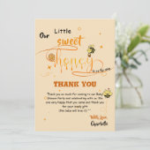 Our Little Sweet Honey Is On The Way Baby Shower サンキューカード (スタンド正面)