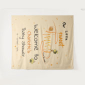 Our Little Sweet Honey Is On The Way Baby Shower タペストリー (正面(横))