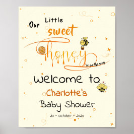 Our Little Sweet Honey Is On The Way Baby Shower ポスター