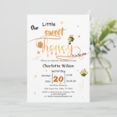 Our Little Sweet Honey Is On The Way Baby Shower 招待状 (スタンド正面)
