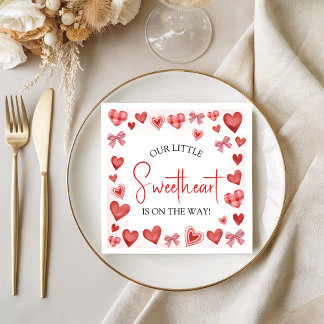 Our Little Sweetheart Baby Shower Napkin スタンダードカクテルナプキン