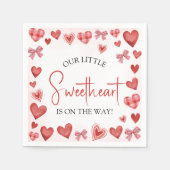 Our Little Sweetheart Baby Shower Napkin スタンダードカクテルナプキン (正面)