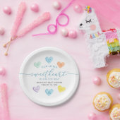 Our Little Sweetheart Candy Hearts Baby Shower ペーパープレート (パーティー)