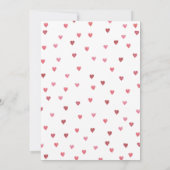 Our Little Sweetheart Is One Hearts Bows Birthday 招待状 (裏面)