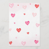 Our Little Sweetheart Is One Valentines Birthday 招待状 (裏面)